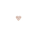 Micro Crystal Heart Rose Gold Earring