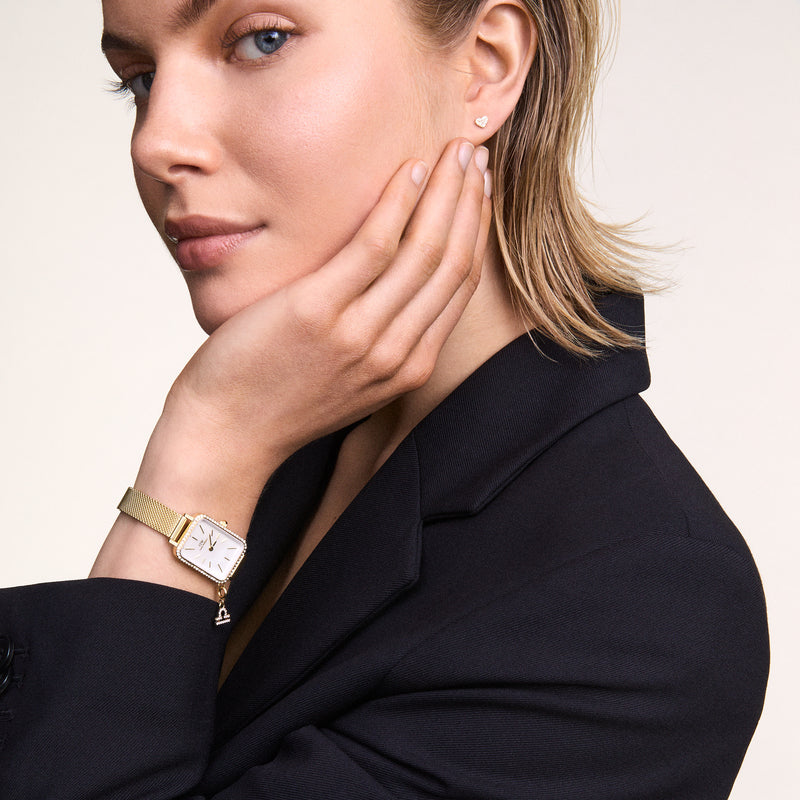 Micro Crystal Heart Rose Gold Earring