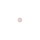 Rose Gold Micro Crystal Solitaire Earring
