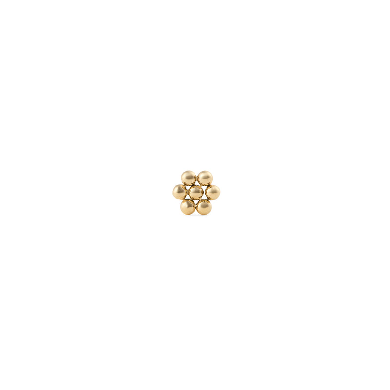 Micro Flower Stud Earring Gold