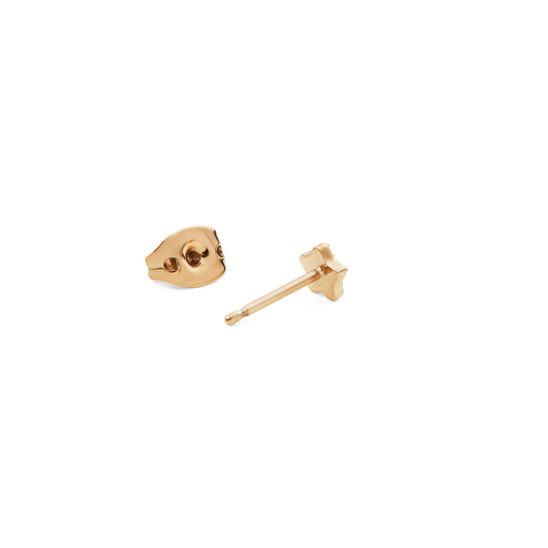 Micro Crystal Star Gold Earring