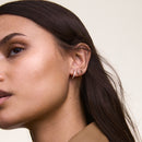 Micro Crystal Star Gold Earring