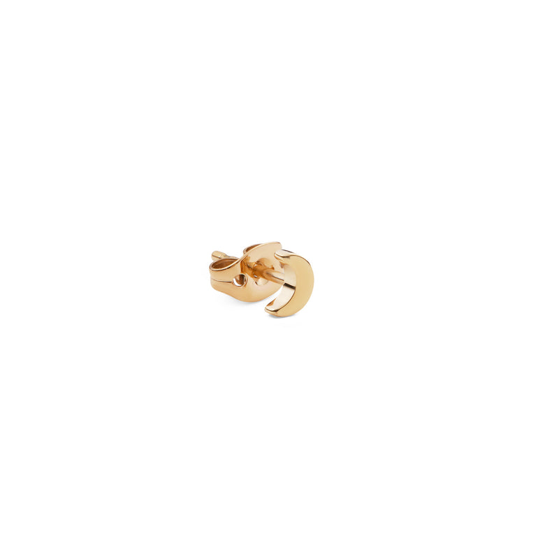 Micro Moon Gold Earring