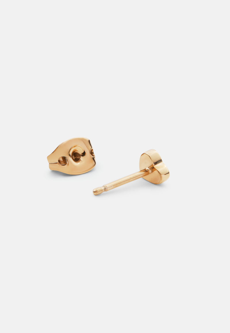 Micro Heart Gold Earring