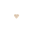 Micro Crystal Heart Gold Earring
