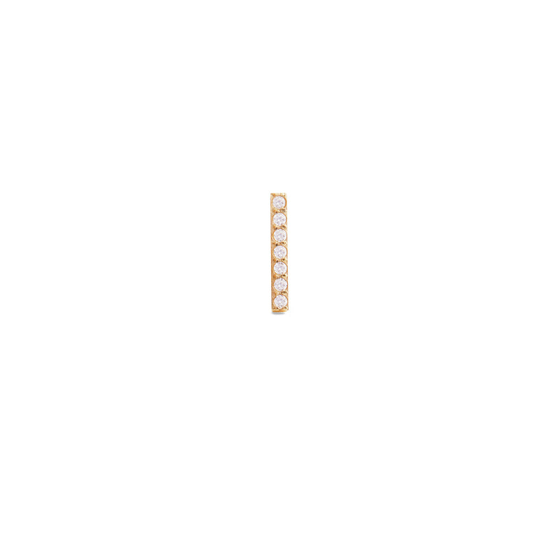 Micro Crystal Line Gold Earring