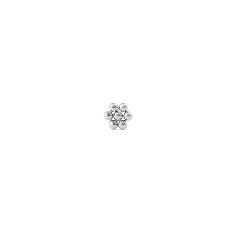 Pendiente Micro Flor Plata