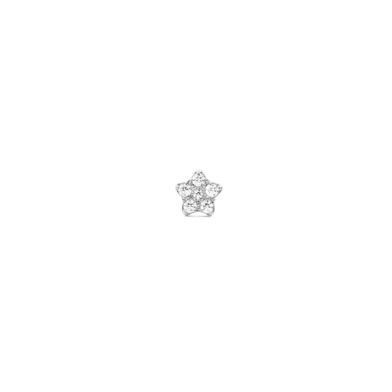 Micro Crystal Star Silver Earring