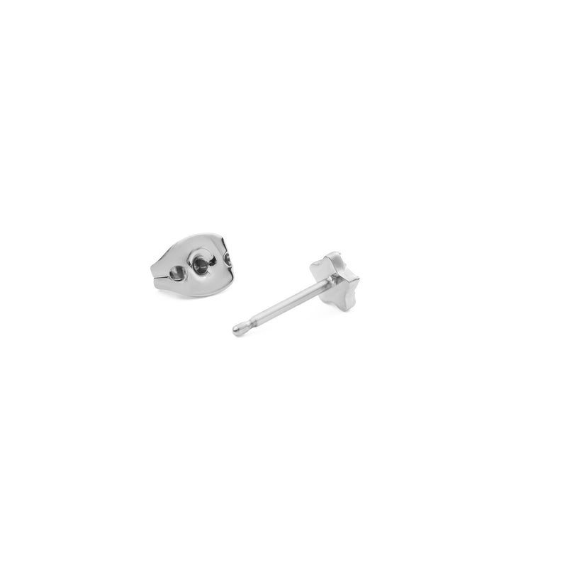 Micro Crystal Star Silver Earring