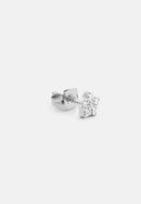 Micro Crystal Star Silver Earring