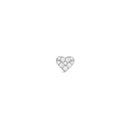 Micro Crystal Heart Silver Earring