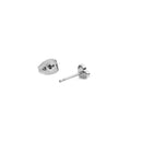 Micro Crystal Heart Silver Earring