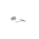 Micro Crystal Line Silver Earring