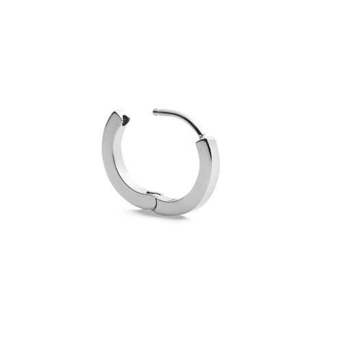 Micro Hoop Silver Earring