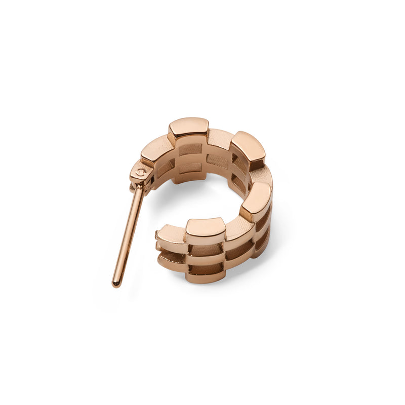 Link Inspired 5 Rows Rose Gold Earrings