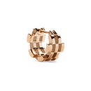 Link Inspired 5 Rows Rose Gold Earrings
