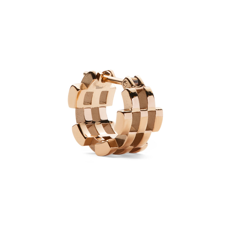 Link Inspired 5 Rows Rose Gold Earrings