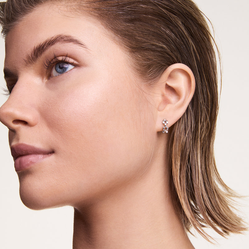 Link Inspired 3 Rows Silver Earrings