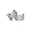 Link Inspired 5 Rows Silver Earrings