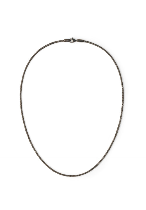 Tide Mesh Necklace 1.8 Graphite Anthracite Grey