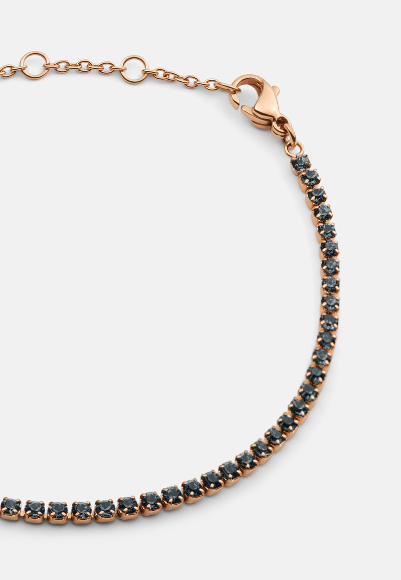 Classic Tennis Bracelet Nightfall Rose Gold