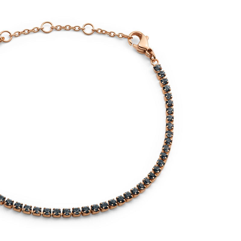 Classic Tennis Bracelet Nightfall Rose Gold