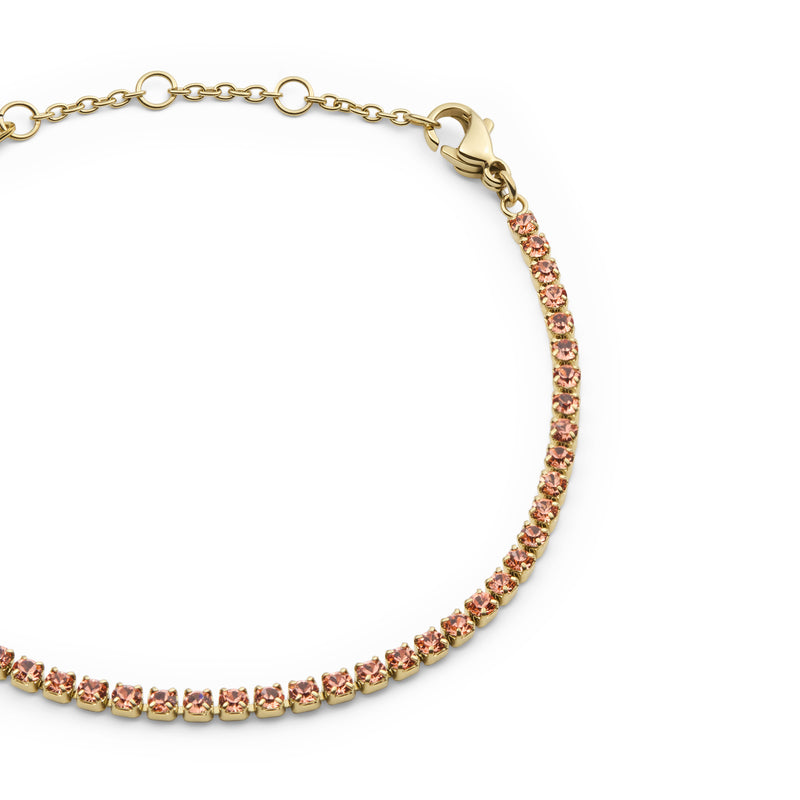 Classic Tennis Bracelet Apricot Gold