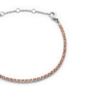 Pulsera Tenis Clásica Plata Albaricoque