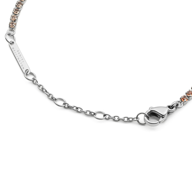 Pulsera Tenis Clásica Plata Albaricoque