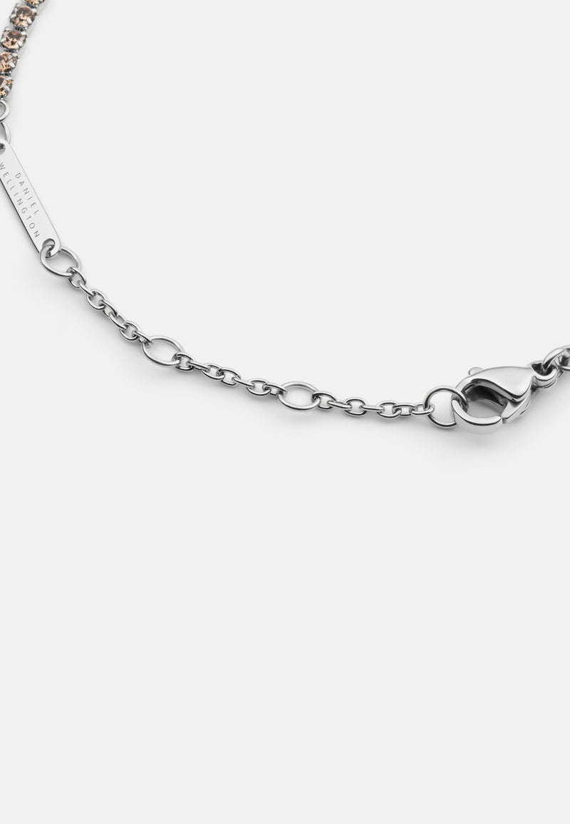 Pulsera Tenis Clásica Plata Albaricoque