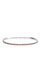 Pulsera Tenis Clásica Plata Albaricoque