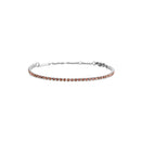Pulsera Tenis Clásica Plata Albaricoque