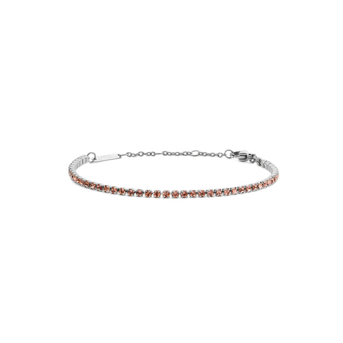 Bracelet Classic Tennis Apricot Silver