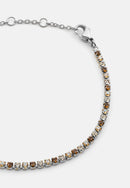Classic Tennis Honey Combo Silver Bracelet