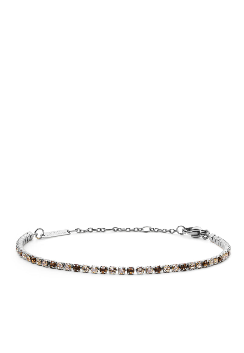Classic Tennis Honey Combo Silver Bracelet