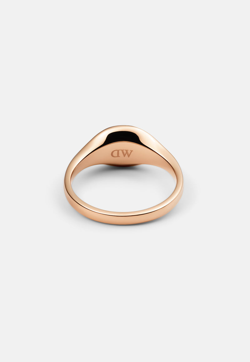 Anillo Mini Sello Clásico Oro Rosa
