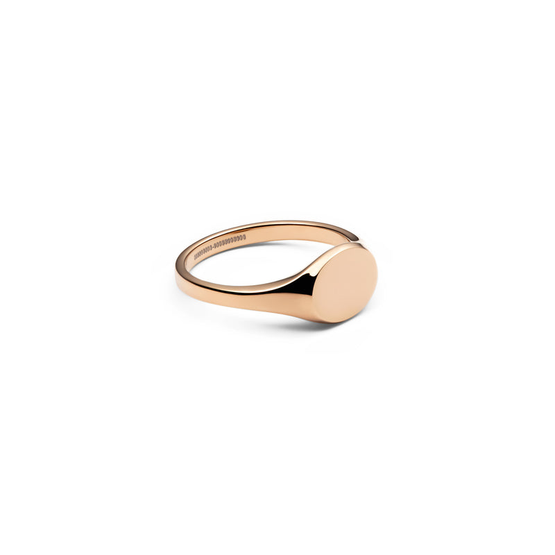 Anillo Mini Sello Clásico Oro Rosa