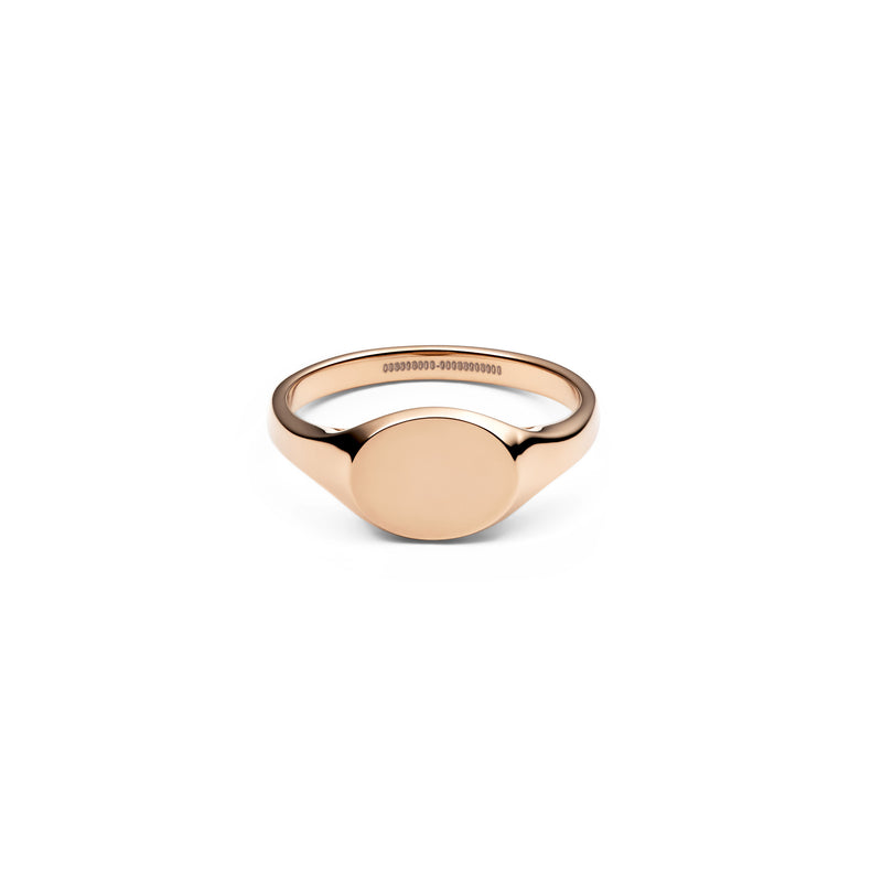 Anillo Mini Sello Clásico Oro Rosa