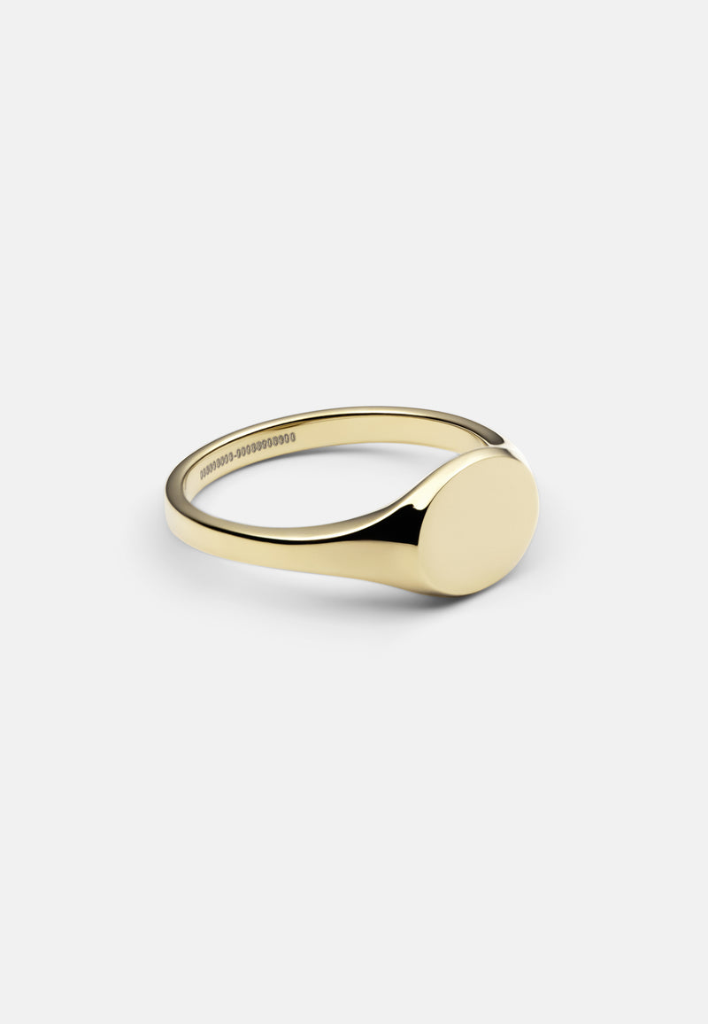 Anillo Clásico Mini Sello De Oro