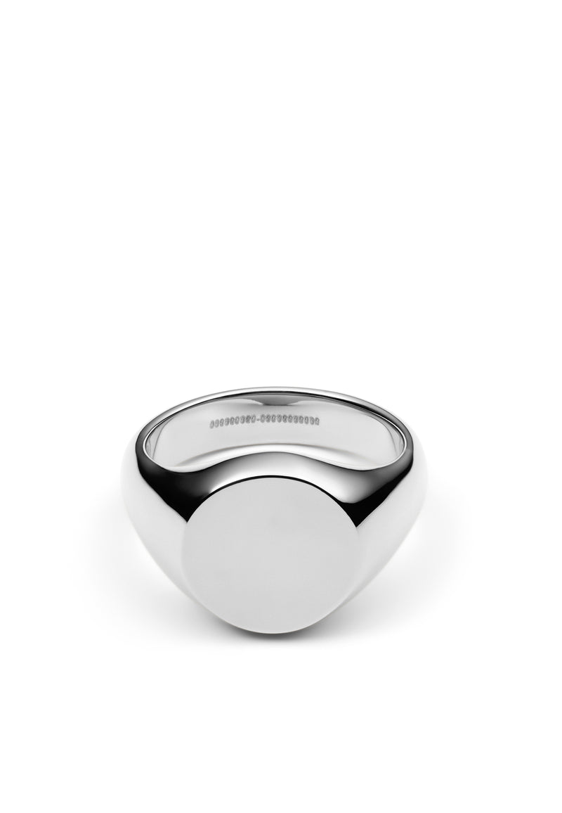 Anillo Clásico De Plata Con Sello