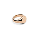 Anillo De Sello Clásico De Oro Rosa