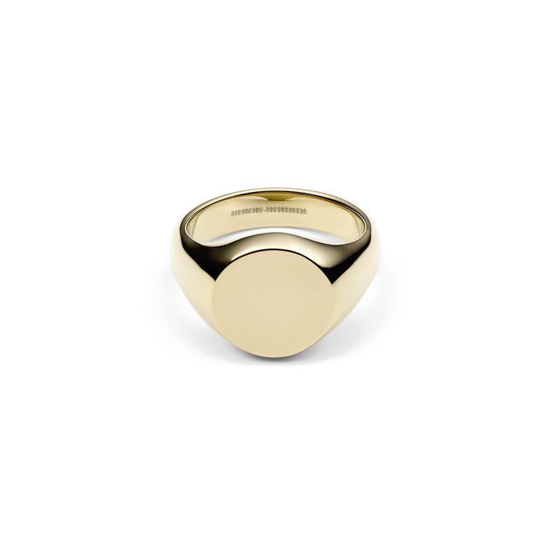 Anillo De Sello Clásico De Oro