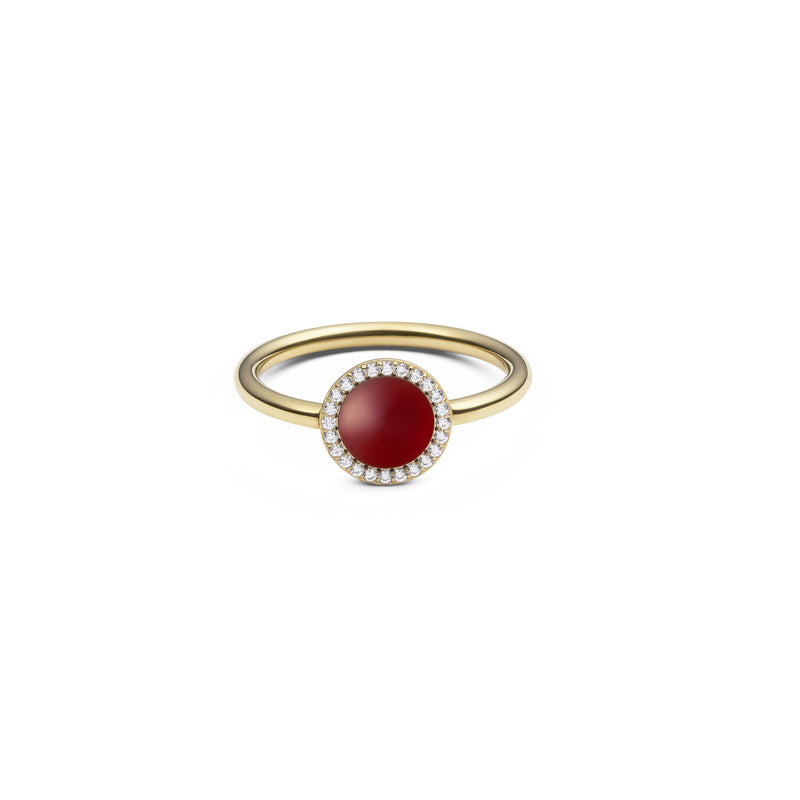 Audrey Ring Red Aga Gold Ring