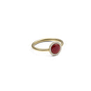 Audrey Ring Red Aga Gold Ring