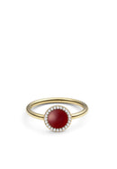 Audrey Ring Red Aga Gold Ring