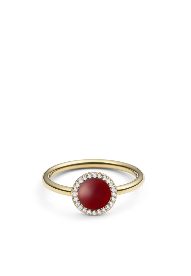 Audrey Ring Red Aga Gold Ring
