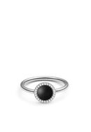 Anillo Audrey Anillo Negro Aga Plata