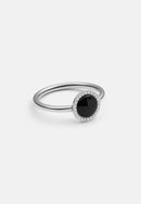 Anillo Audrey Anillo Negro Aga Plata