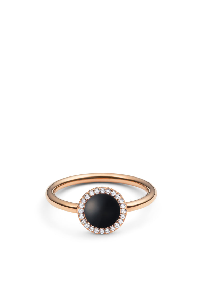 Bague Audrey Ring Black Aga Rose Gold