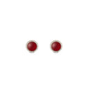 Audrey Red Aga Gold Earrings
